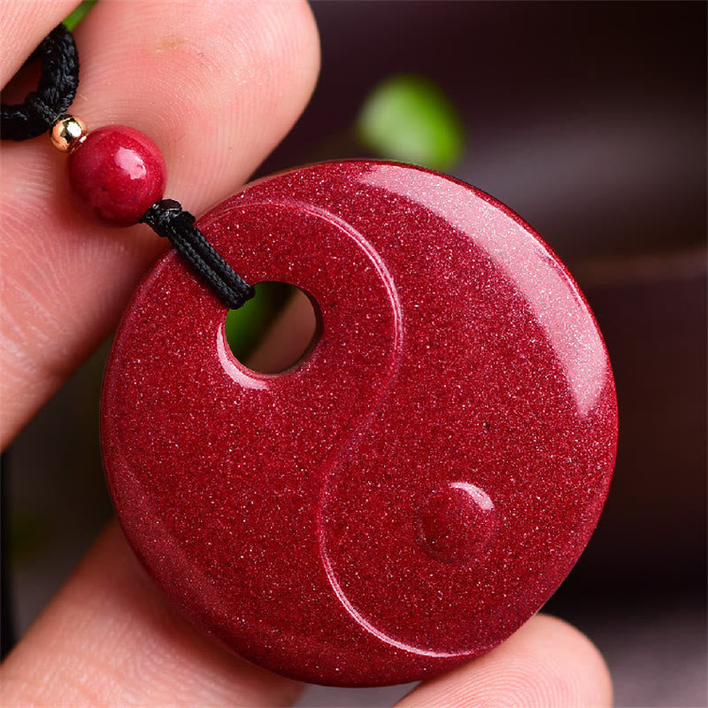 Laughing Buddha Yin Yang Chinese Zodiac Gourd Natural Cinnabar Blessing Necklace Pendant - Image 9
