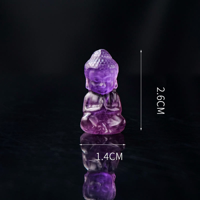 Various Crystal Amethyst Pink Crystal White Crystal Citrine Buddha Carved Spiritual Healing Necklace Pendant Decoration - Image 3