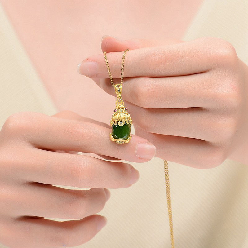 Natural Jade PiXiu Balance Necklace - Image 4
