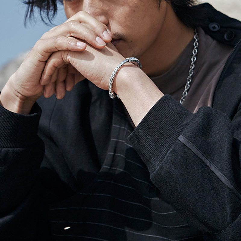 Tibet Om Mani Padme Hum Engraved Focus Cuff Bracelet Bangle - Image 9