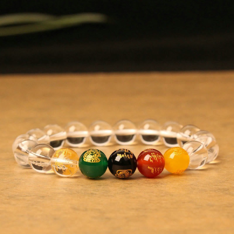 Five Elements God of Wealth Various Agate Crystal Wealth Bracelet - Image 3