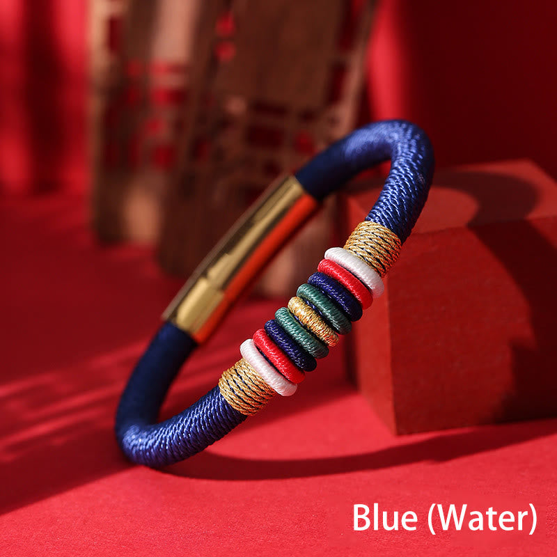 Tibetan Handmade Colorful King Kong Knot Five Elements Luck Braid String Bracelet - Image 15