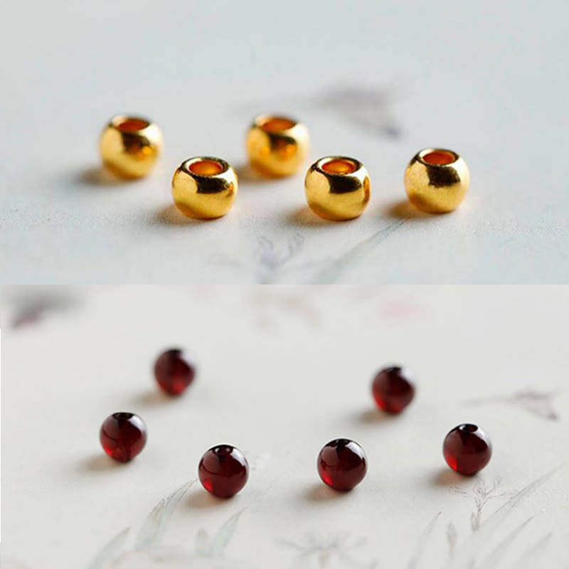 999 Gold Koi Fish Natural Garnet Protection Bracelet - Image 16