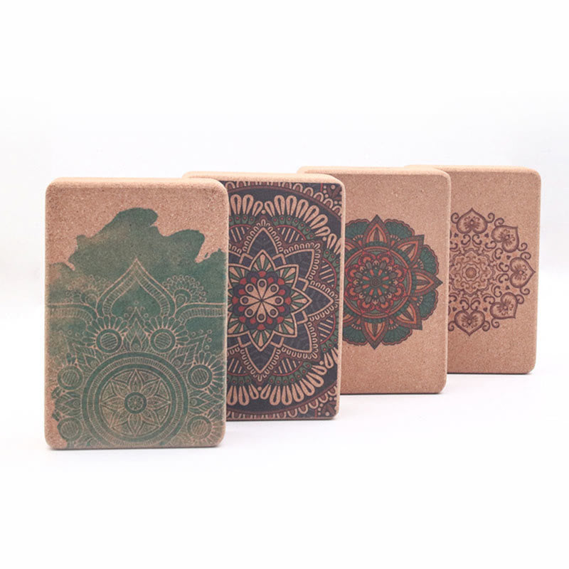 Tibetan Mandala Mindful Yoga Cork Block - Image 10