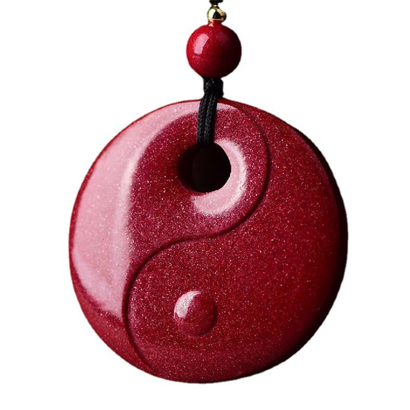 Laughing Buddha Yin Yang Chinese Zodiac Gourd Natural Cinnabar Blessing Necklace Pendant - Image 14