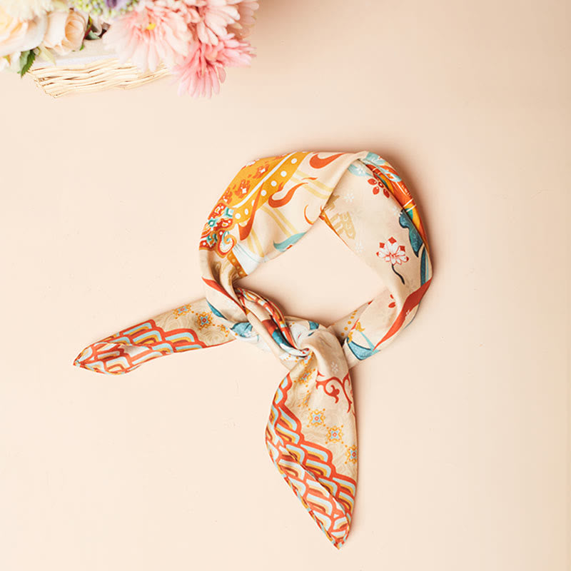 Dunhuang Riyue Mountain 100% Mulberry Silk Scarf Dunhuang Shawl - Image 17