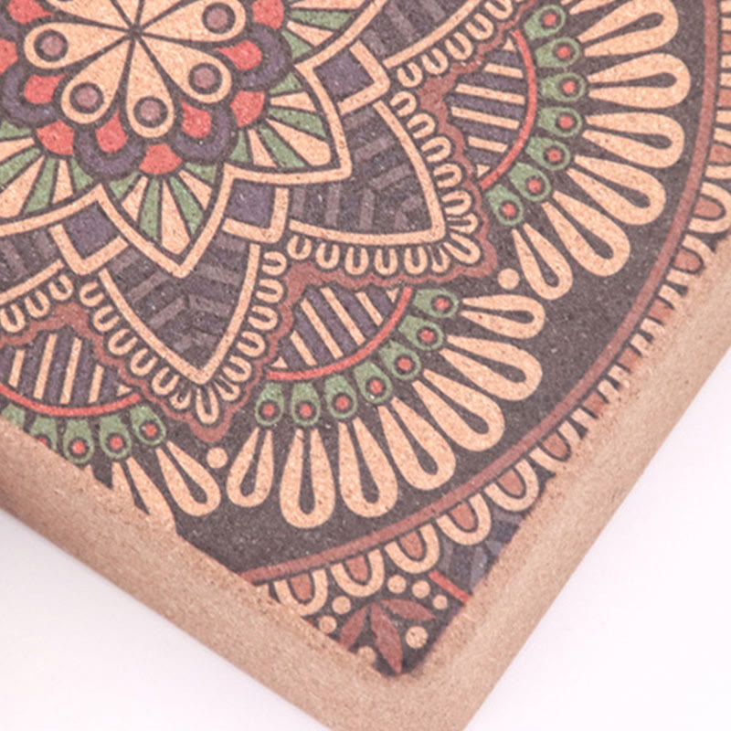 Tibetan Mandala Mindful Yoga Cork Block - Image 5