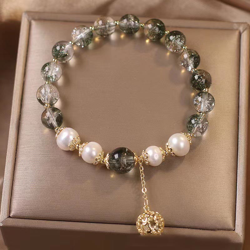 Green Phantom Pearl Self-acceptance Charm Bracelet - Image 4