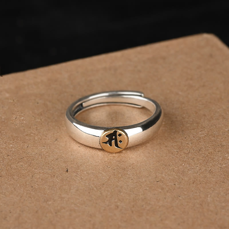 Tibetan Om Mani Padme Hum Carved Chinese Zodiac Natal Buddha Peace Ring - Image 27