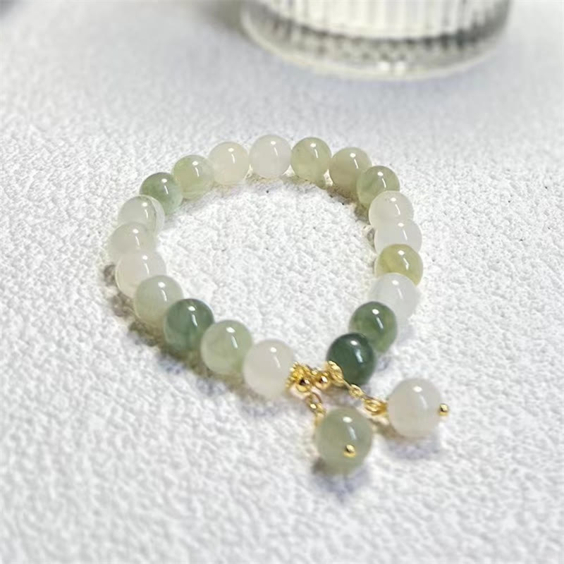 Natural Gradient Jade Abundance Luck Bead Charm Bracelet - Image 3