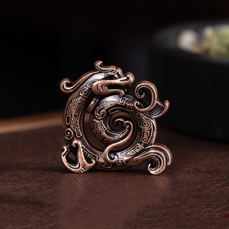 Mini Auspicious Dragon Pattern Meditation Zinc Alloy Small Incense Stick Burner - Image 7