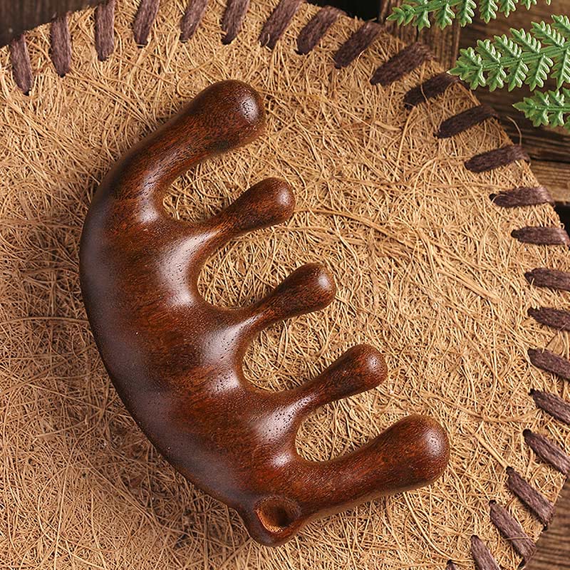 Simple Green Sandalwood Soothing Tassel Massage Comb - Image 11