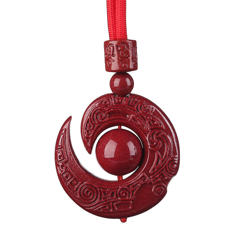 One's Luck Improves Design Patern Natural Cinnabar Concentration Necklace Pendant - Image 8