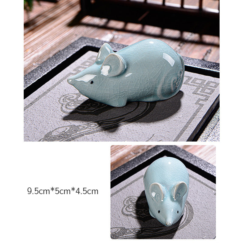 Chinese Zodiac Wealth Ceramic Tea Pet Home Figurine Decoration - Image 6