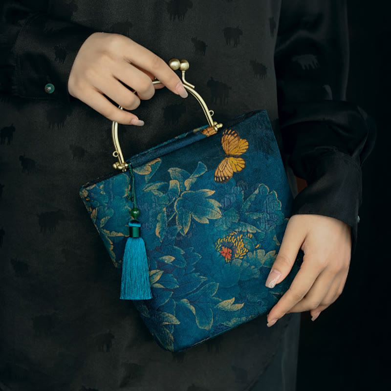 Leaves Butterfly Metal Chain Crossbody Bag Shoulder Bag Handbag - Image 8