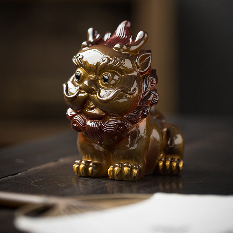 Color Changing Small PiXiu Resin Tea Pet Wealth Home Figurine Decoration - Image 12