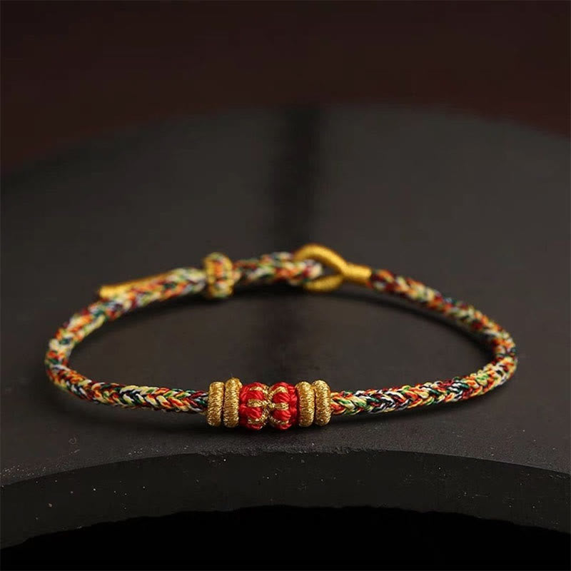 Handmade Colorful Rope King Kong Knot Braided Luck Bracelet - Image 15