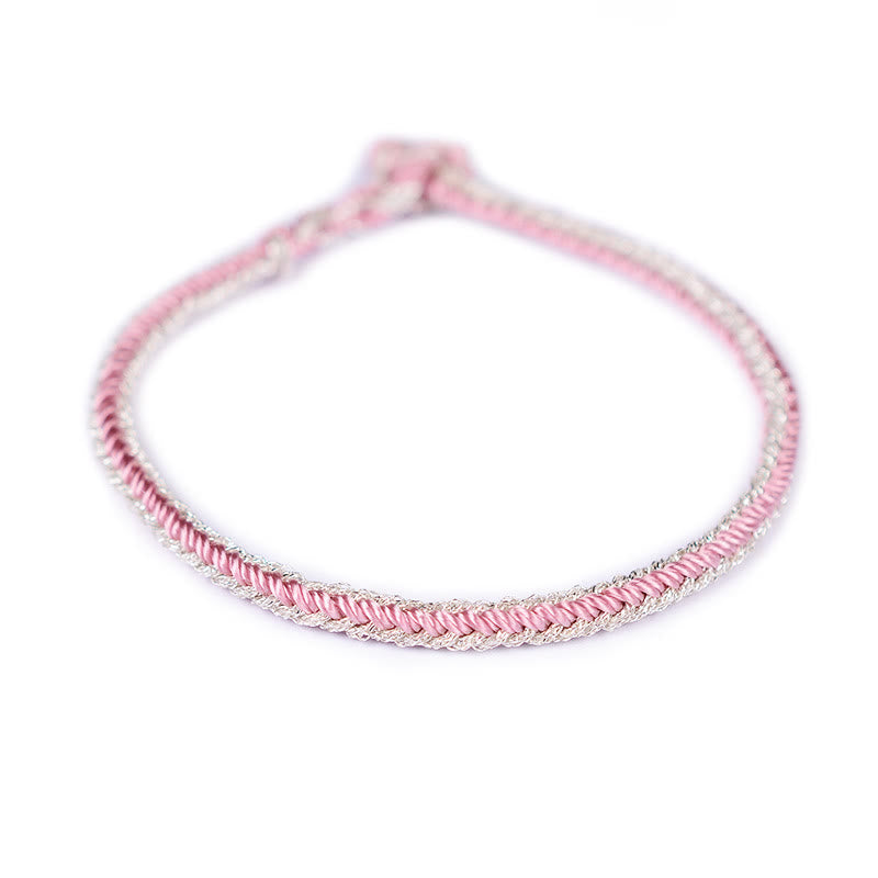 Two-Color Rope Handcrafted Eight Thread Peace Knot Bracelet - Image 14