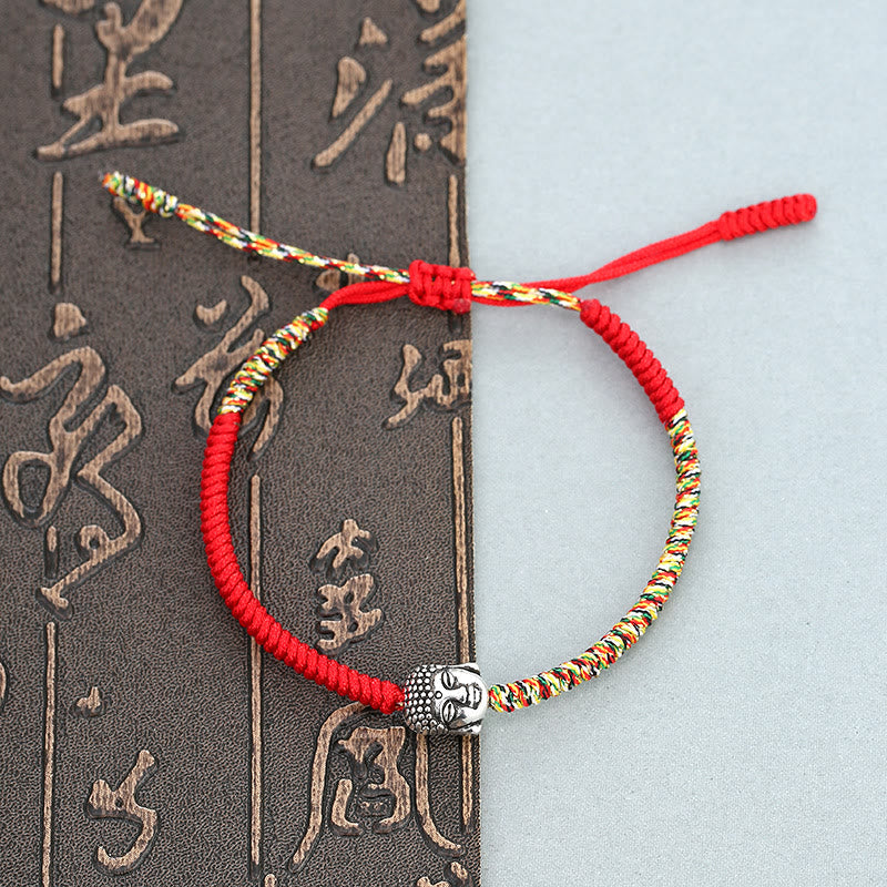 Handmade Colorful King Kong Knot Buddha Serenity String Bracelet
