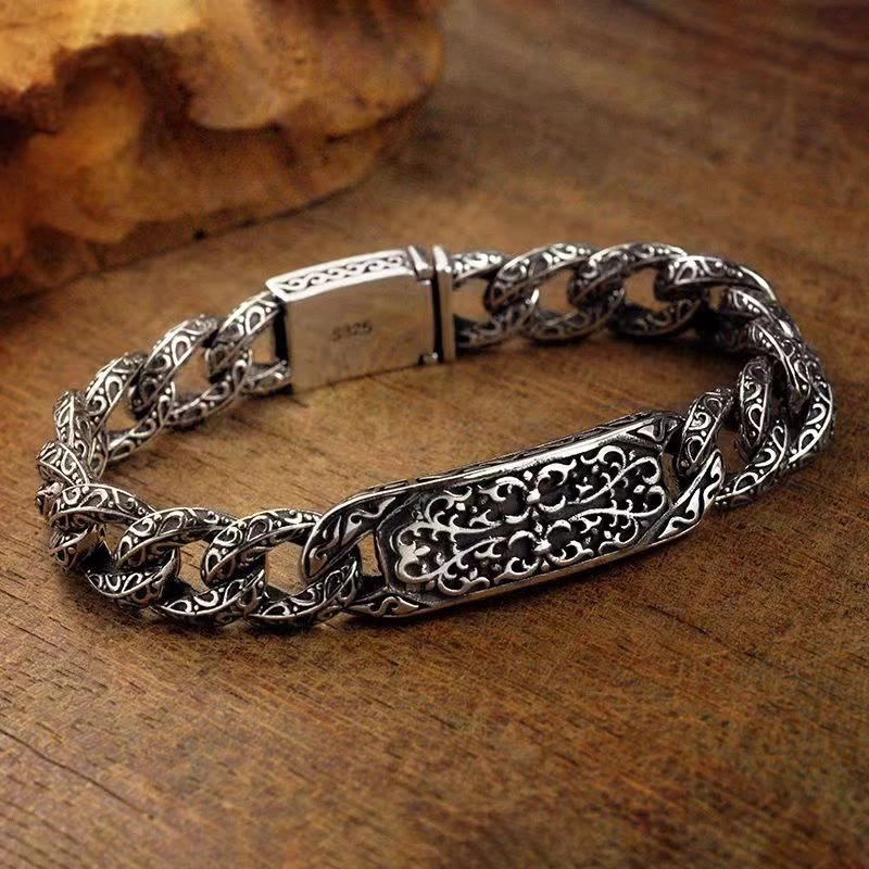 Vintage Patterns Engraved Healing Bracelet - Image 6