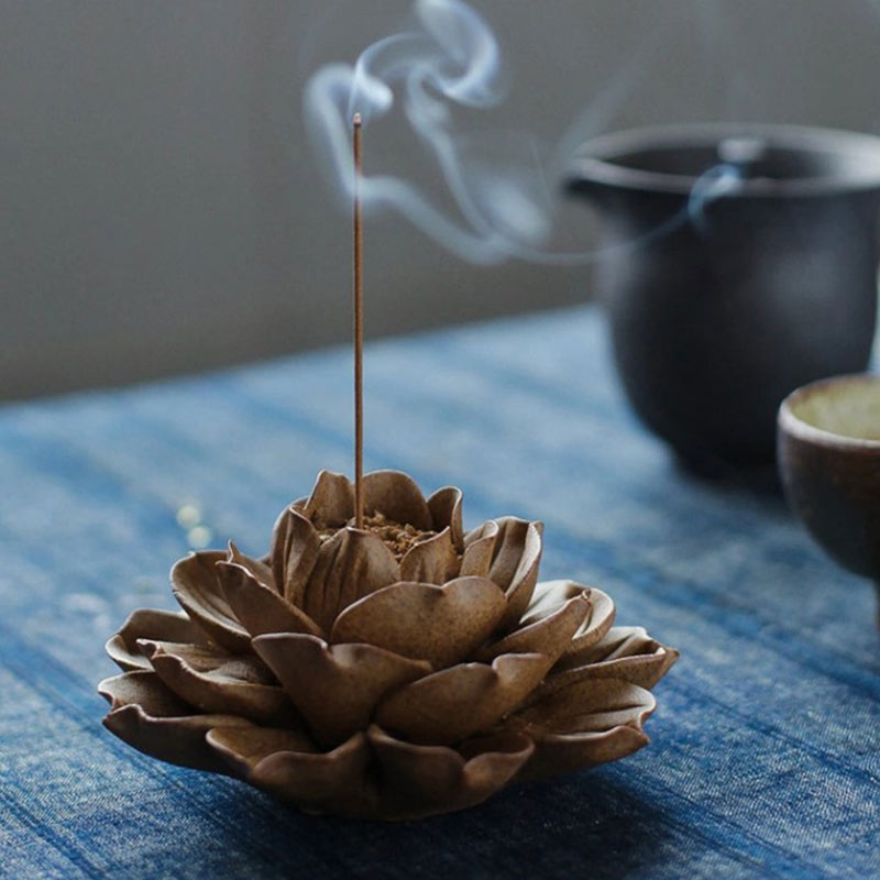 Tibetan Backflow Lotus Meditation Incense Burner