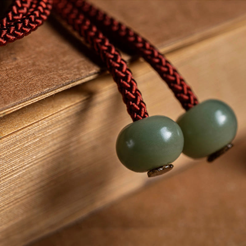 925 Sterling Silver Handmade Chinese Zodiac Natal Buddha Cyan Bodhi Seed Protection Braided Red String Bracelet - Image 3