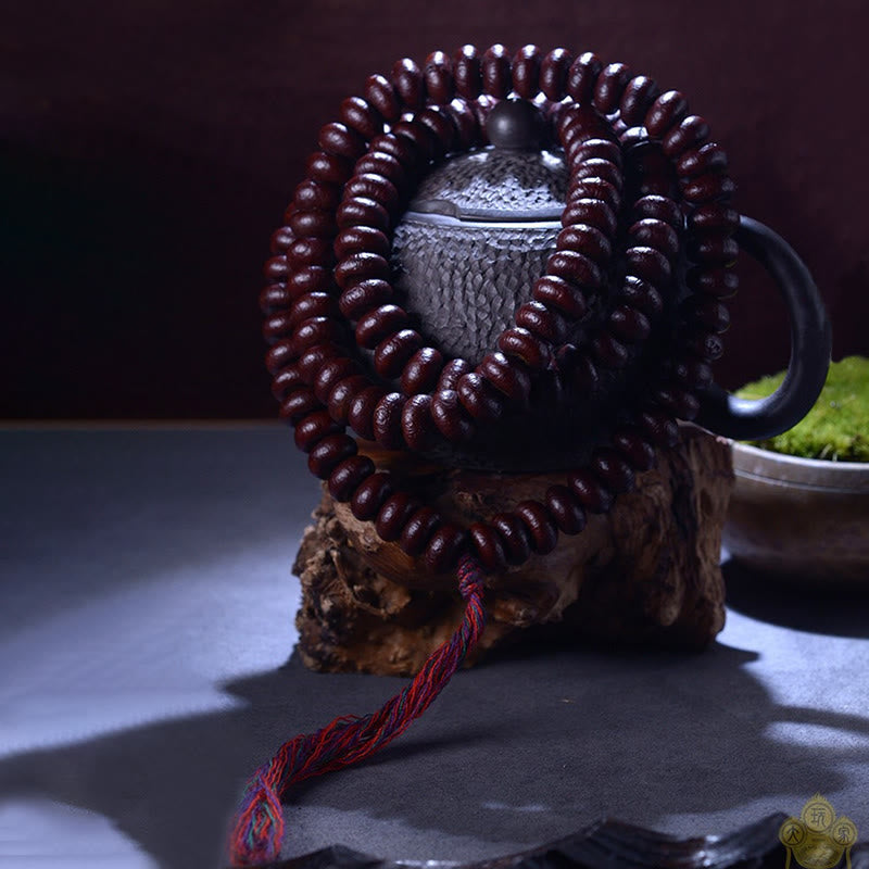 Natural Tibet 108 Mala Beads Purple Bodhi Seed Wealth Bracelet - Image 5