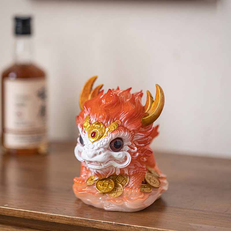 Color Changing Small Kirin Resin Tea Pet Home Figurine Decoration - Image 5