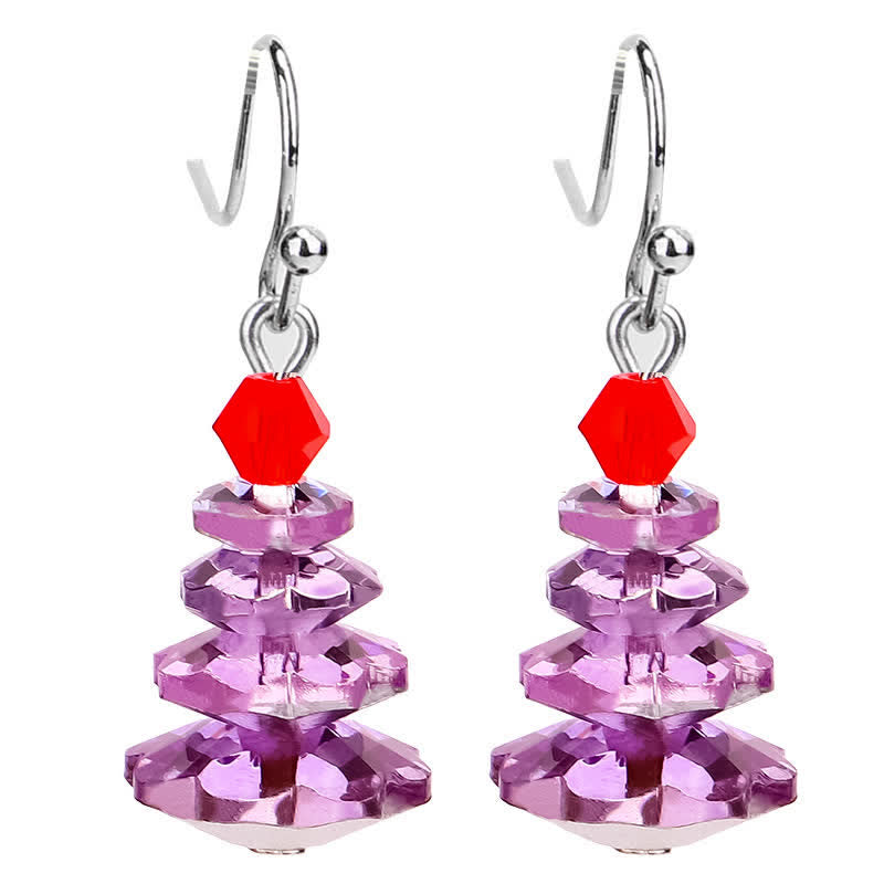 Various Crystals Christmas Tree Amethyst Peace Healing Drop Earrings - Image 6