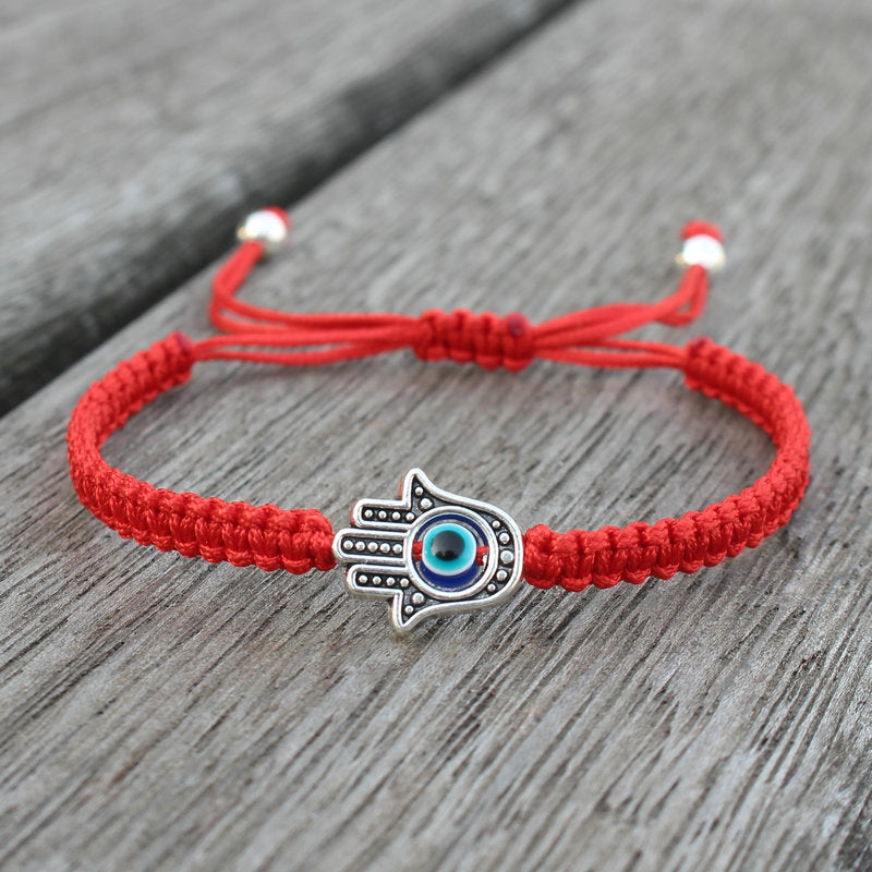 Handmade Hamsa Symbol Protection Luck String Bracelet