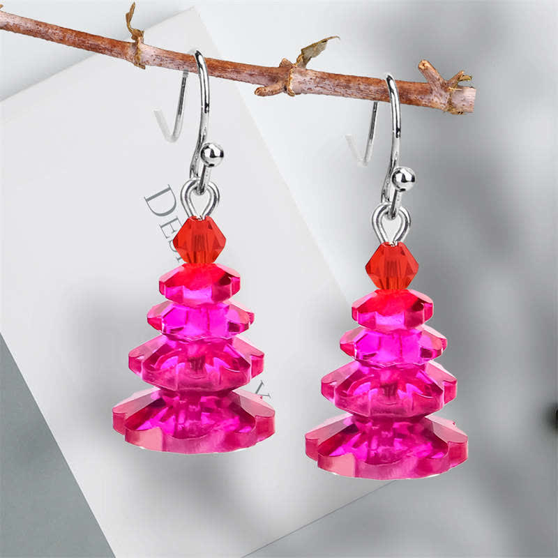 Various Crystals Christmas Tree Amethyst Peace Healing Drop Earrings - Image 19