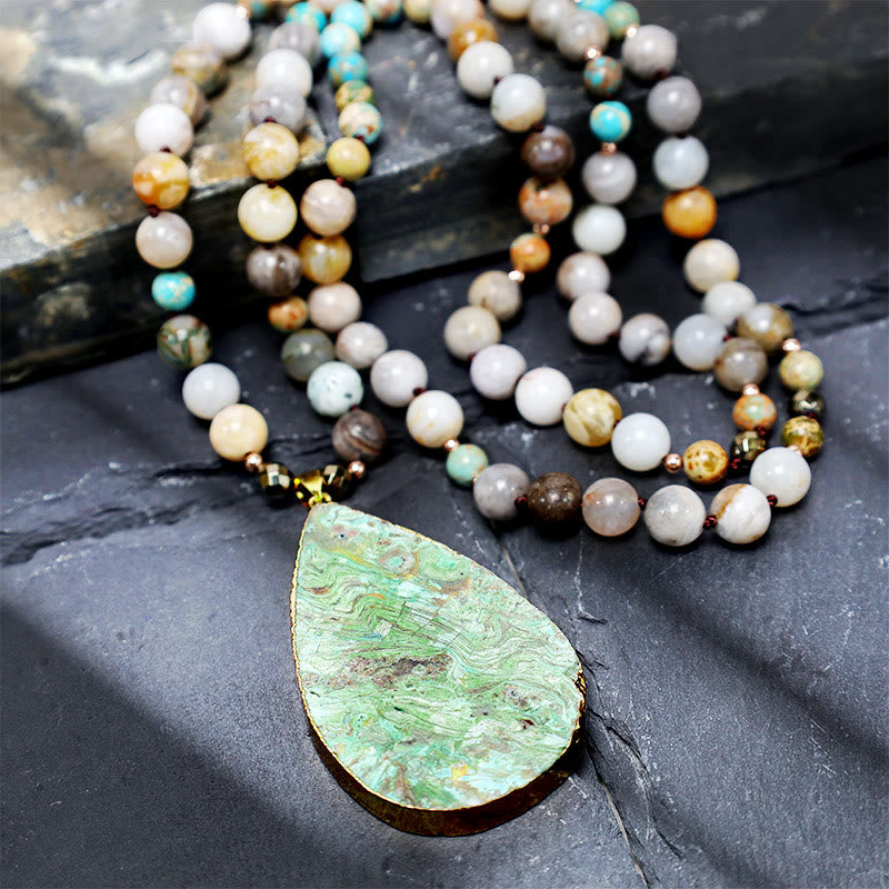 Natural Ocean Picasso Jasper Beaded Healing Neckace - Image 3