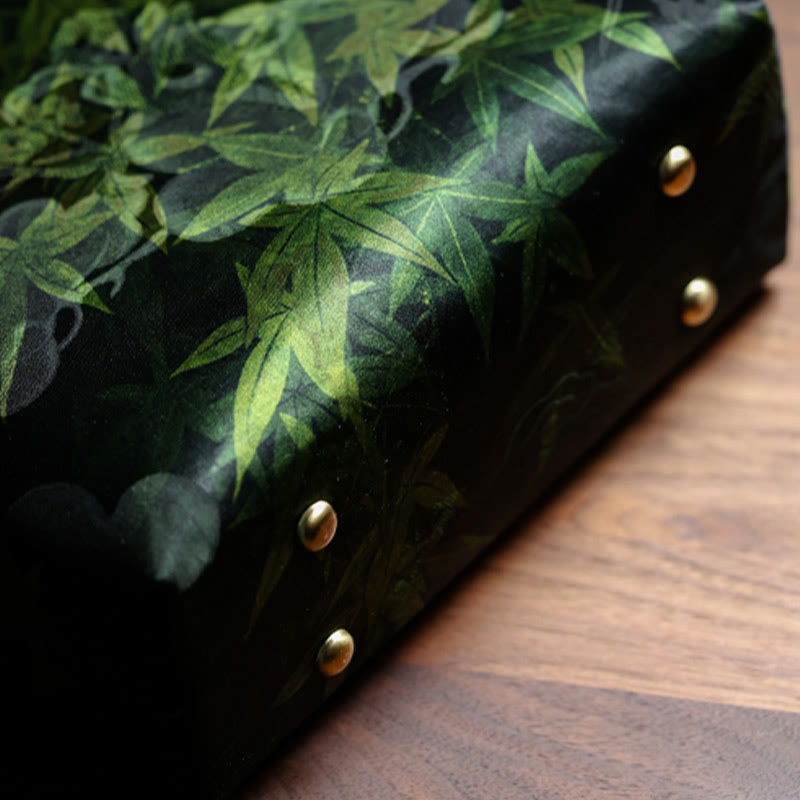 Bamboo Leaves Butterfly Koi Fish Bamboo Handles Handbag - Image 6