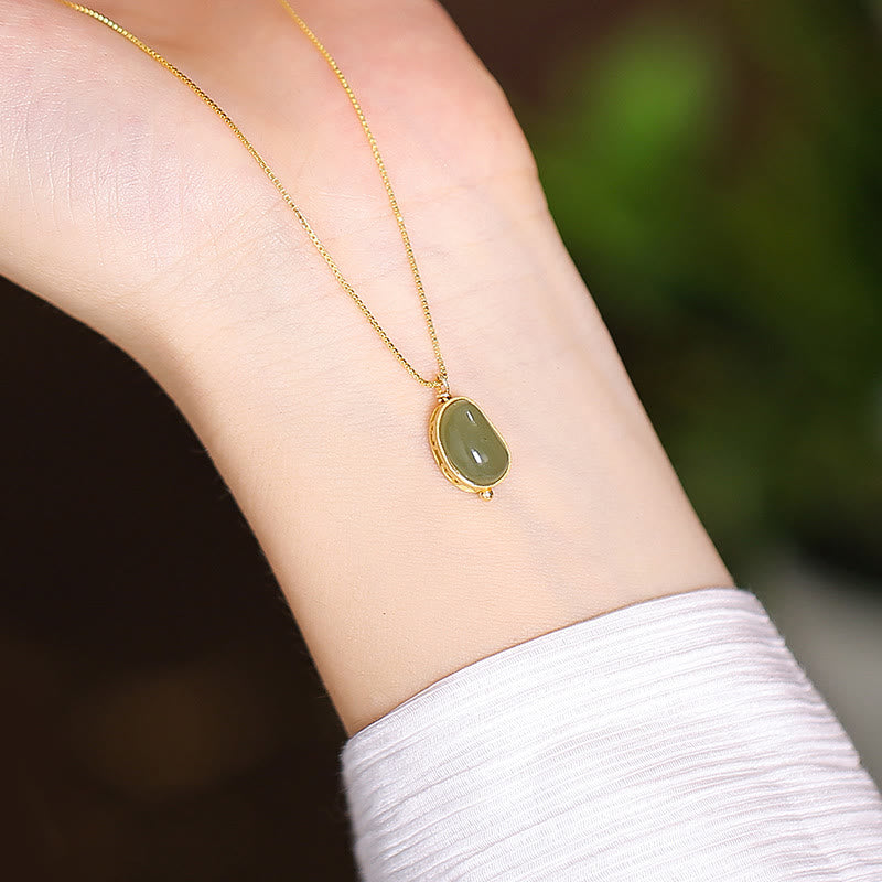 925 Sterling Silver Natural Hetian Jade Cyan Jade Luck Laughing Buddha Butterfly Necklace Pendant - Image 21