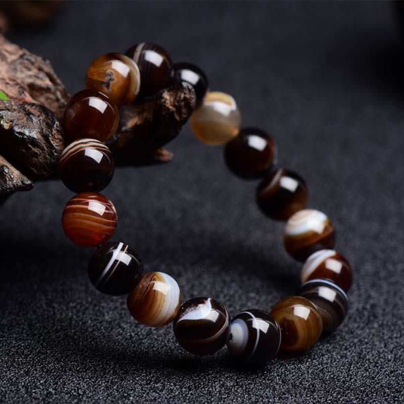 Tibetan Sardonyx Happiness Positive Bracelet - Image 5