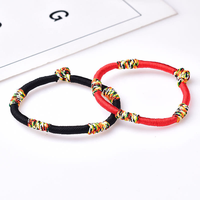Tibetan Handmade Colorful King Kong Knot Lucky Protection Braid String Bracelet - Image 10