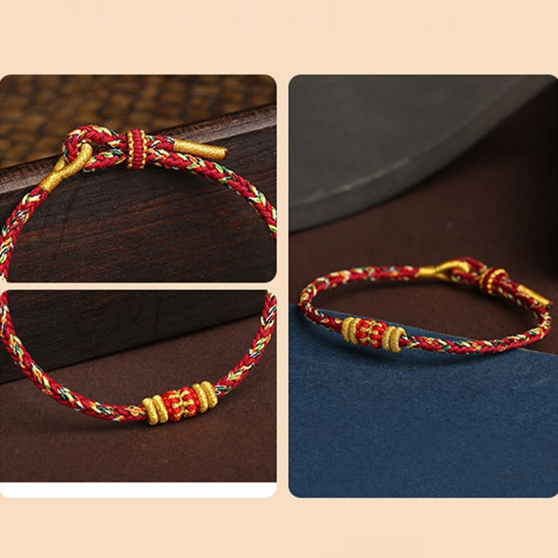 Handmade Colorful Rope King Kong Knot Braided Luck Bracelet - Image 9