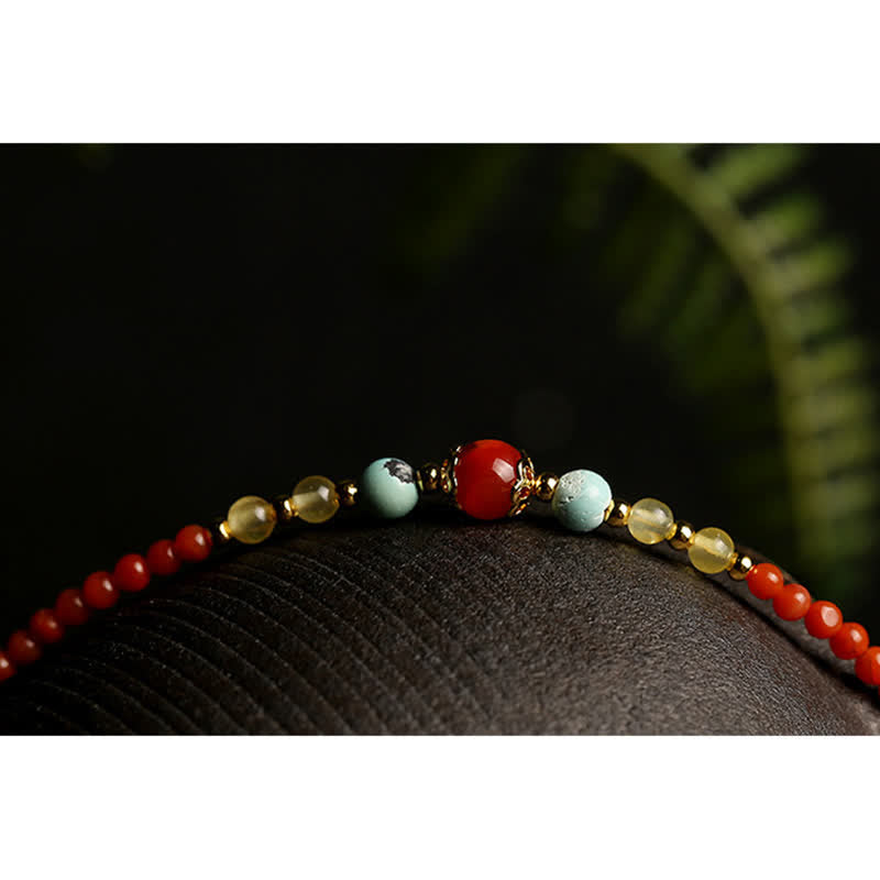 925 Sterling Silver Natural Red Agate Amber Peony Confidence Charm Necklace Pendant - Image 6