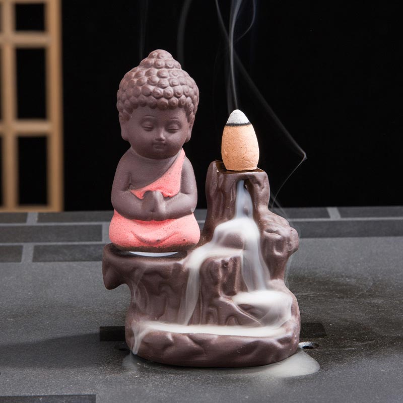Backflow Smoke Fountain Ceramic Blessing Incense Burner Decoration