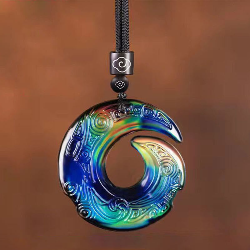 Color-Changing One's Luck Improves Design Pattern Liuli Crystal Necklace Pendant - Image 3