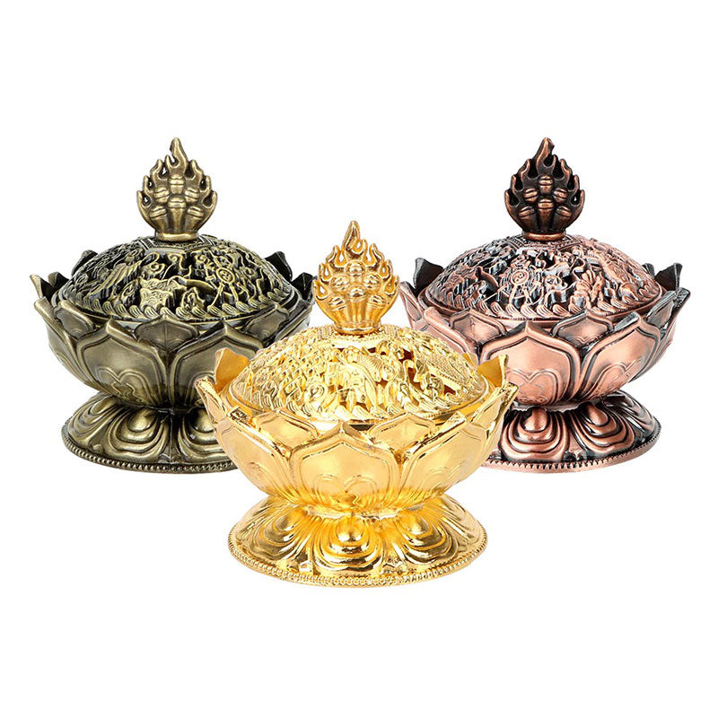 Tibetan Lotus Shaped Purify Incense Burner - Image 19