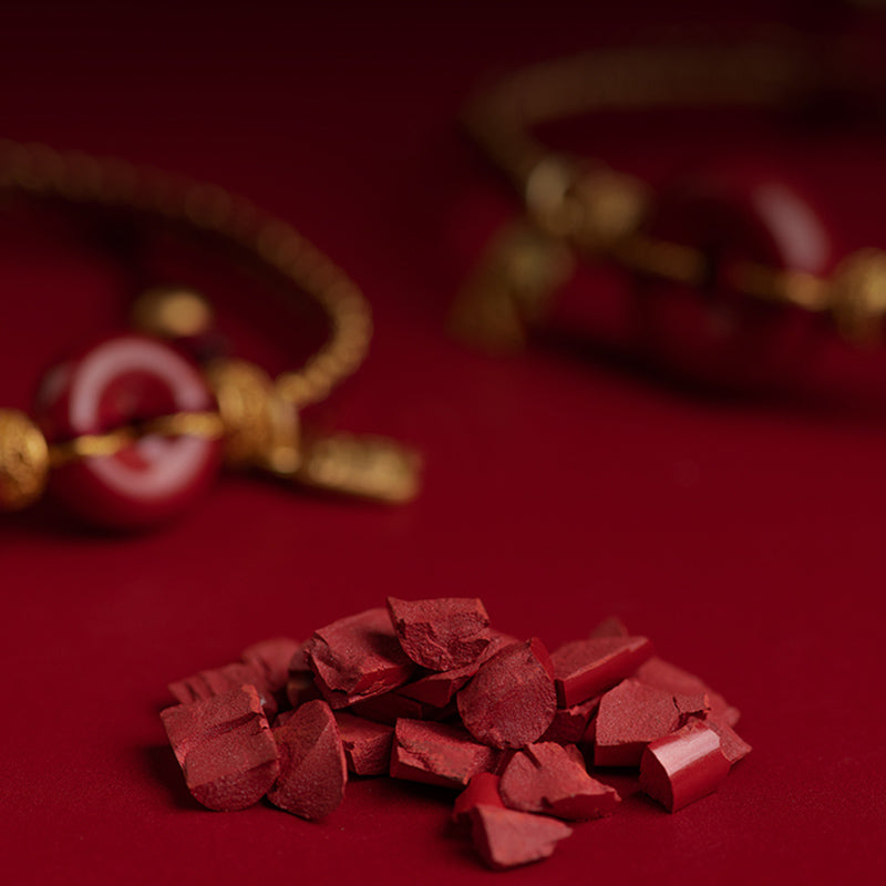 Natural Cinnabar Peace Buckle Fu Character Charm Blessing Braided Bracelet - Image 5