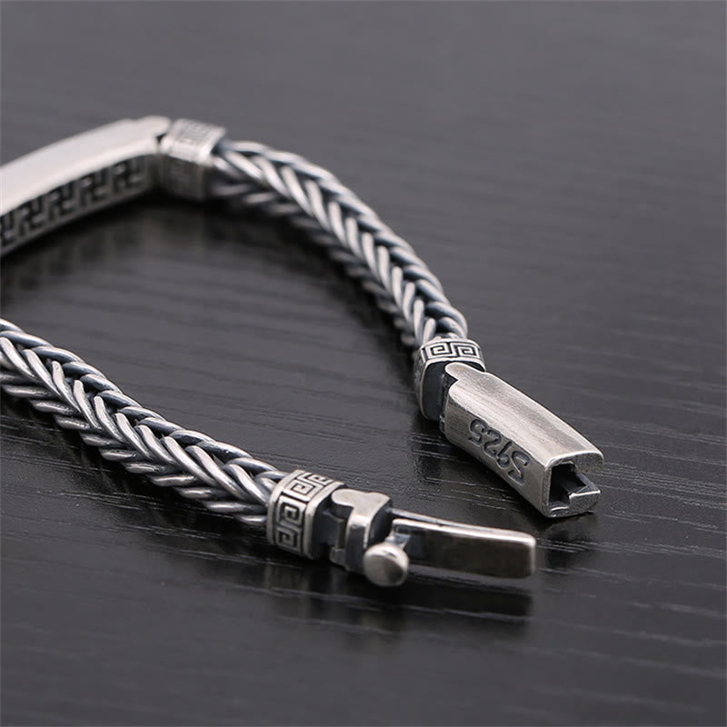 Swastika Pattern Engraved Luck Bracelet - Image 5