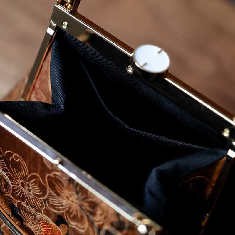 Painting of Lady of Guoguo on a Spring Outing Metal Handle Handbag - Image 3