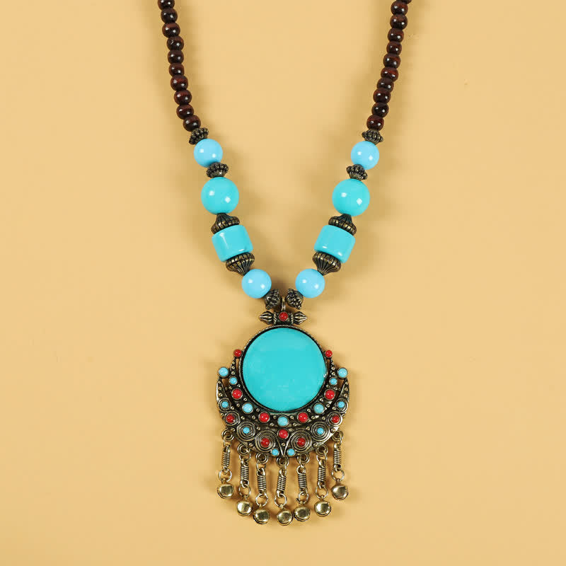 Tibetan Retro Beads Tassel Hair Decoration Hair Accessories - Image 6