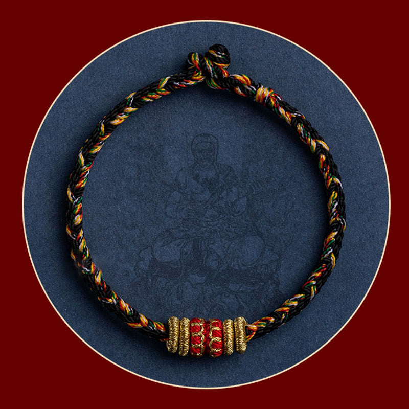 Tibet Handmade Chinese Zodiac Natal Buddha Luck Strength Braided String Bracelet - Image 28