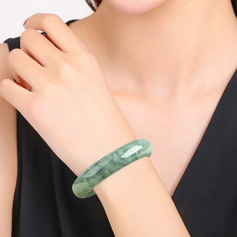 Natural Jade Luck Wealth Bangle Bracelet - Image 3