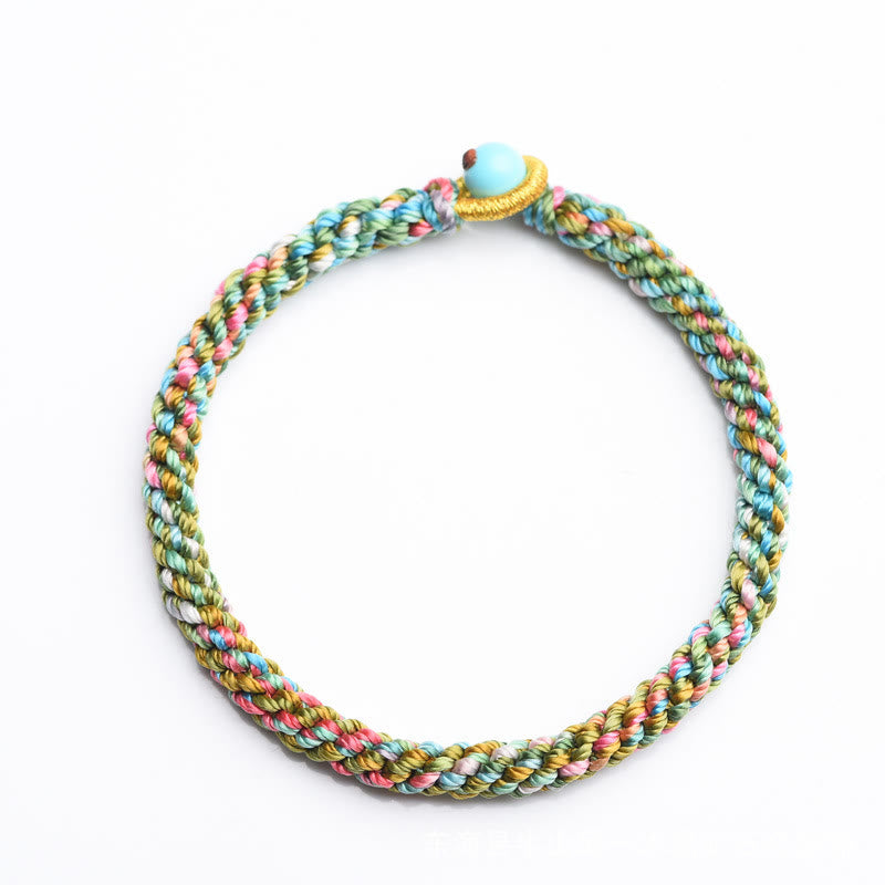 Colorful Rope Luck Handcrafted Braided Child Adult Bracelet - Image 10