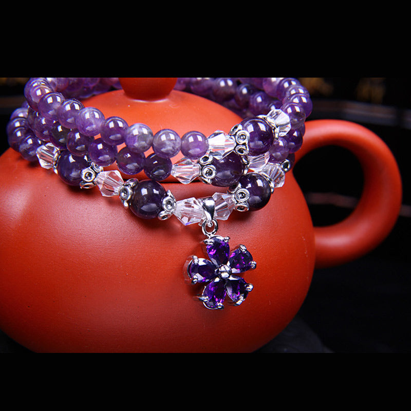 Tibetan Amethyst Blessing Bracelet - Image 5