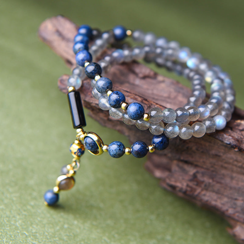Moonstone Lazurite Calm Healing Positive Bracelet - Image 7